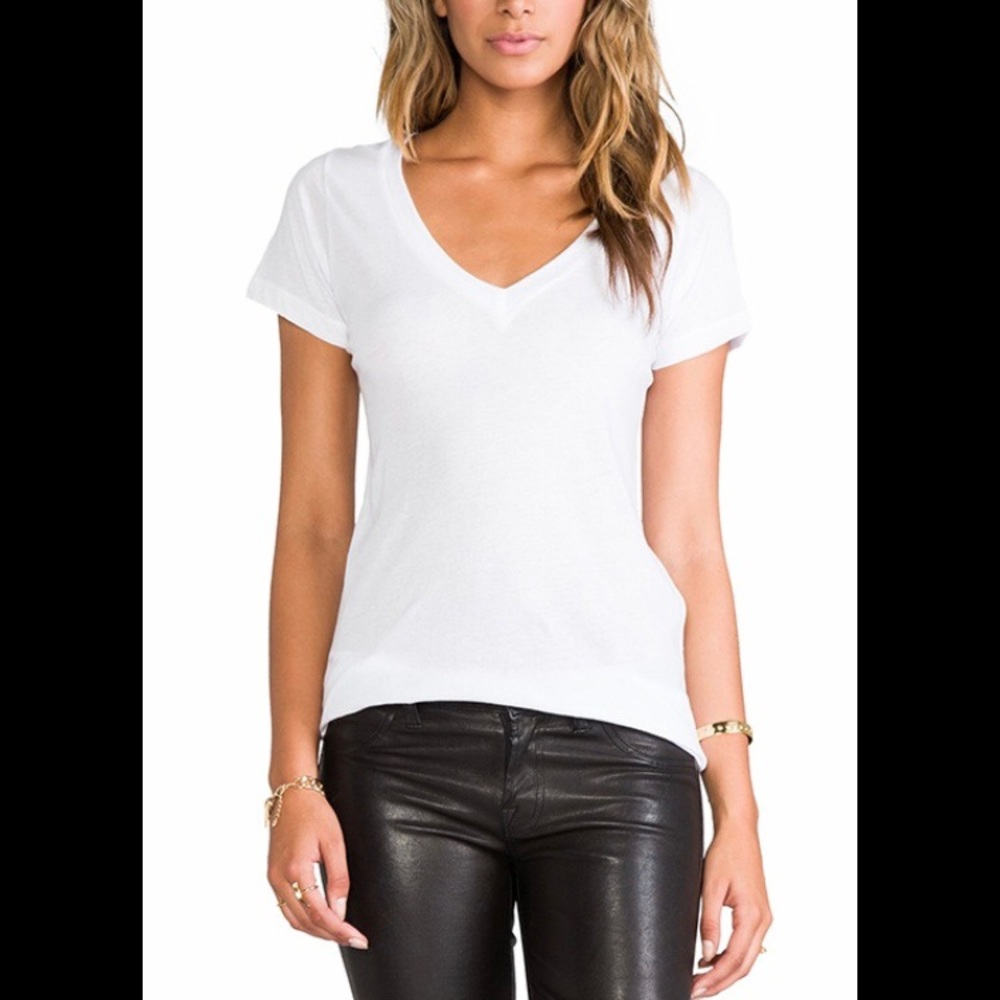 LNA v neck white T shirt Small